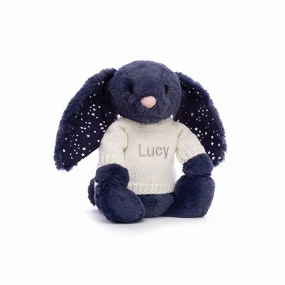 Jellycat Bashful Stardust Bunny with Cream Jumper New Zealand | MRNKV0458